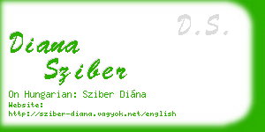diana sziber business card